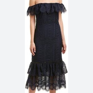 Shoshanna Women's Celestina Off The Shoulder Trumpet Dress